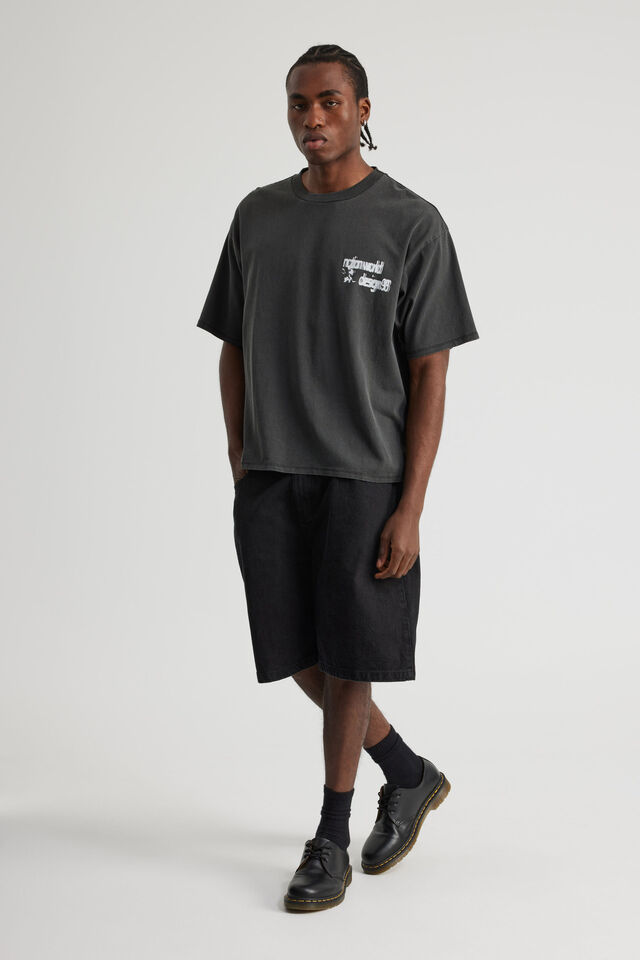 Notion Vintage Graphic Tshirt, NTN WASHED BLACK/MOTION BLUR