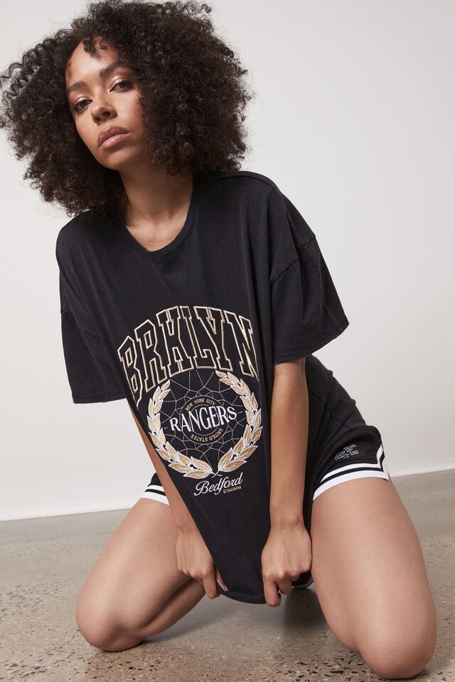 Original Relaxed Graphic Tee, WASHED BLACK/BRKLN