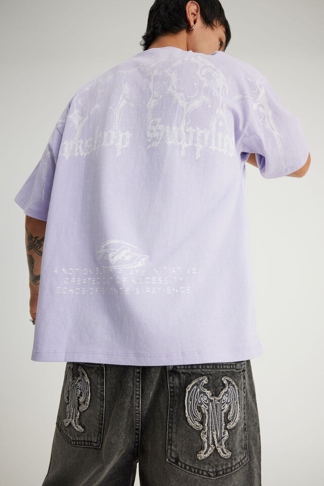 Notion Vintage Graphic Tshirt, NTN WASHED CRISP LILAC/WORKSHOP SUPPLIES