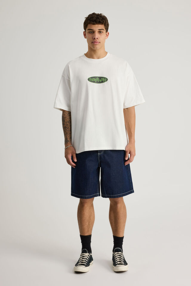 Half Half Heavyweight Box Fit Graphic Tshirt, HH CLOUD/HALF HALF HIVE PILL