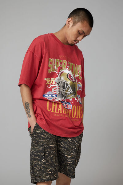 Oversized Nfl Superbowl T Shirt, LCN NFL VINTAGE RED/49ERS SUPER BOWL