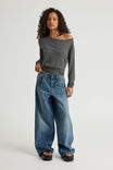 Mid Rise Baggy Jean, CLUB BLUE - alternate image 2