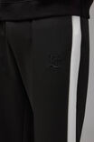 Sporty Straight Leg Track Pant, BLACK/SIDE STRIPE - alternate image 4