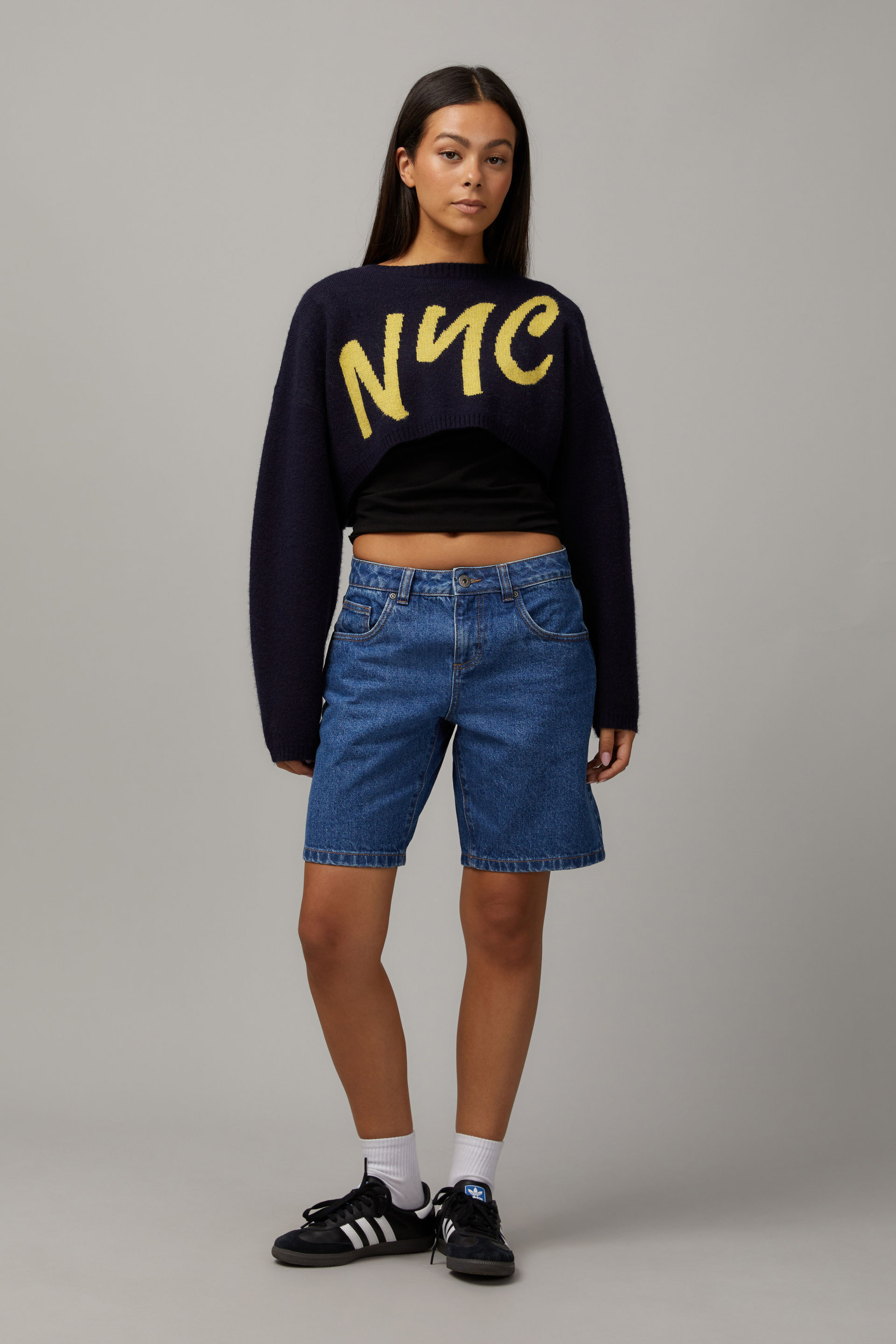 Crop Jacquard Knit