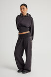 Wide Waistband Trackpant, WASHED BLACK/EYELET - alternate image 2