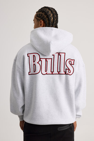 Nba Hoodie, LCN NBA SILVER MARLE/CHICAGO BULLS
