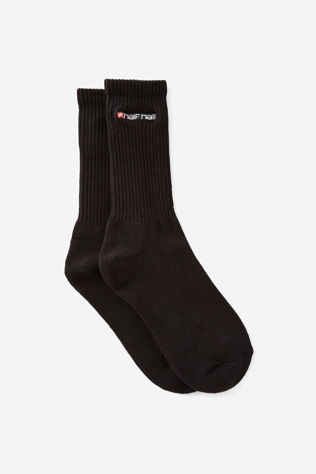 Unisex Rib Sock - Extra, HALF HALF BLACK OJ STAR