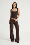 Roll Waistband Pant, UMBER - example image 1