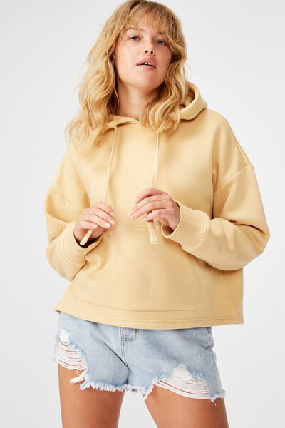 Relaxed Hoodie, TEMPURA YELLOW