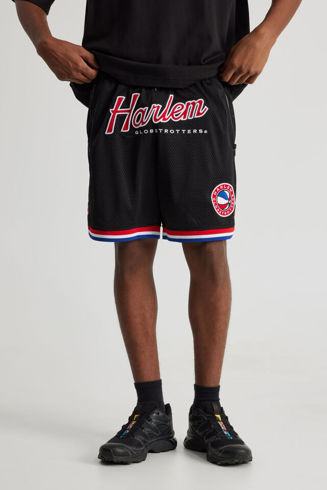 Harlem Globetrotters Basketball Short, LCN HGT BLACK/HARLEM CLASSIC
