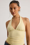 Emma Gathered Halter, BUMBLE YELLOW - alternate image 4