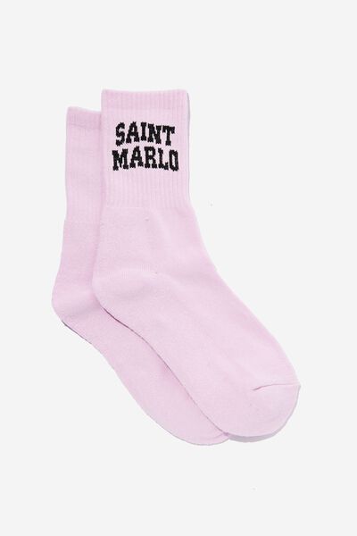 Retro Sport Sock, PALE VIOLET/SAINT MARLO CALI
