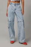 Lexi Baggy Cargo Jean, 90s BLUE - alternate image 2