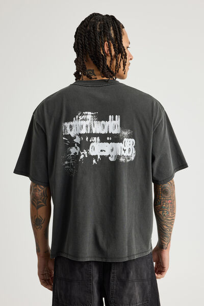 Notion Vintage Graphic Tshirt, NTN WASHED BLACK/MOTION BLUR