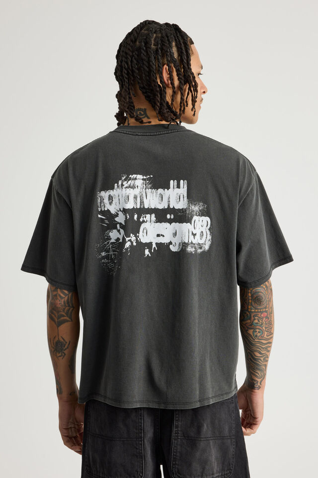 Notion Vintage Graphic Tshirt, NTN WASHED BLACK/MOTION BLUR