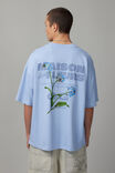 Heavy Weight Box Fit Graphic Tshirt, OG CAROLINA BLUE/MAISON DES FLEURS - alternate image 1