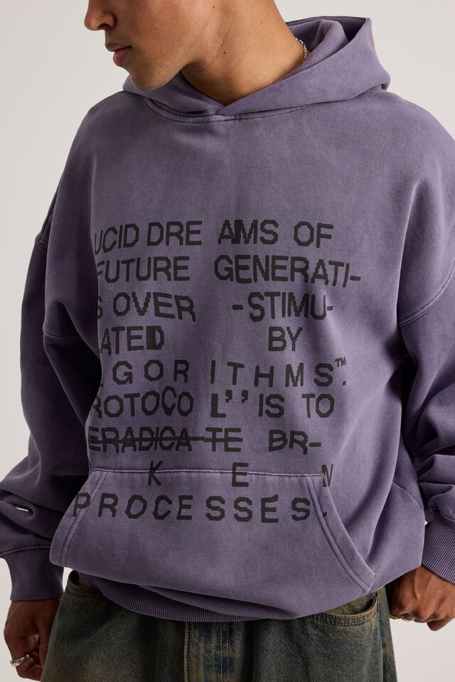 Notion Hoodie, NTN WASHED PURPLE DOVE/TEAL HAZE