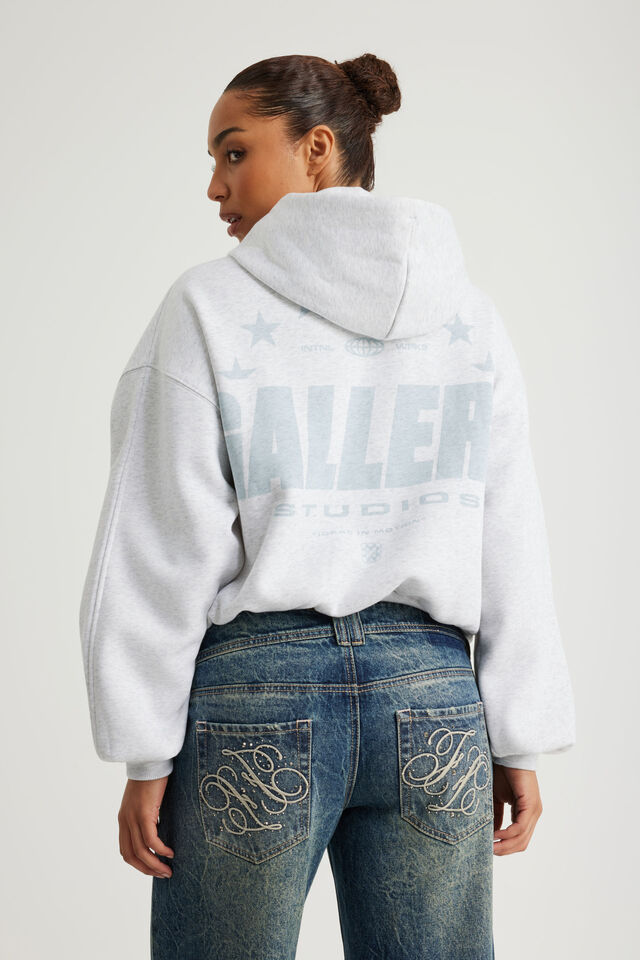 Open Gallery Boxy Hoodie, OG SILVER MARLE/OG CONCEPT
