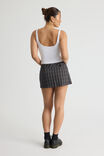 Tailored Mini Skort, BLACK CHECK - alternate image 3