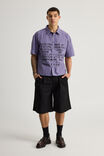 Notion Boxy Cropped Short Sleeve Shirt, NOTION PURPLE DOVE/TEXT - alternate image 2
