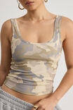 Textured Scoop Tank, SAND CAMO - alternate image 4
