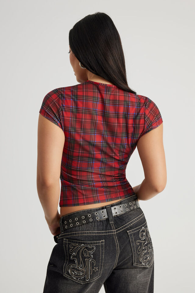 Mesh Tee, PLAID
