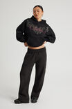 Wide Waistband Trackpant, NTN BLACK/RHINESTONE - alternate image 2