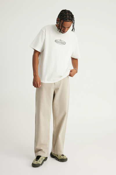 Half Half Classico Baggy Jean, WASHED QUARRY STONE