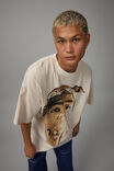 Oversized Music Merch T Shirt, LCN BRA WASHED IVORY/TUPAC HERO - alternate image 5