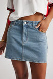 Everyday Denim Mini Skirt, 90 S BLUE - alternate image 4