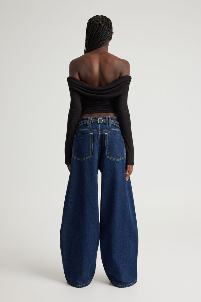 Mid Rise Baggy Jean, RINSED INDIGO