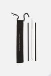 Metal Straw Pack, CHARCOAL W/BRUSH - alternate image 1