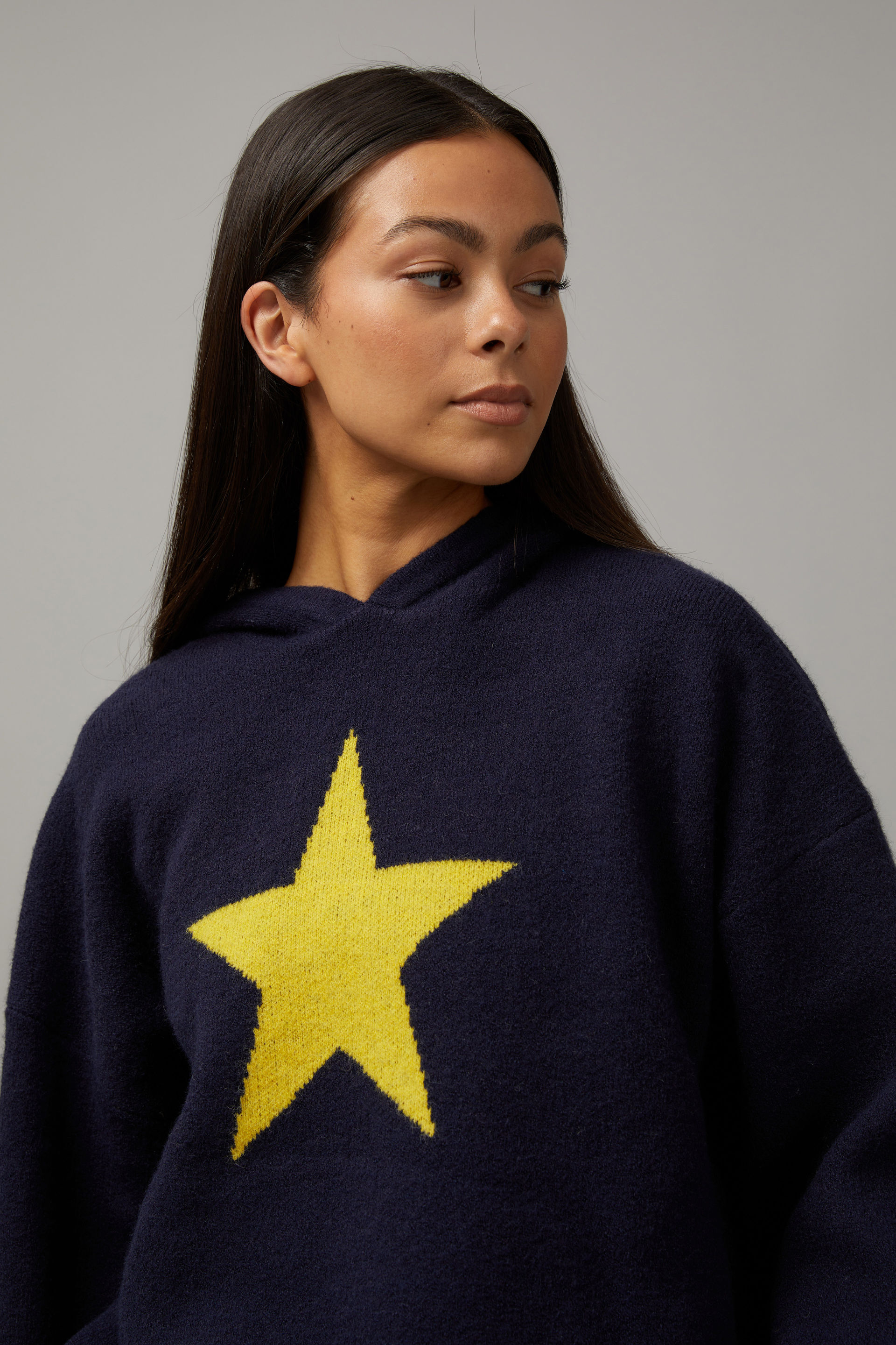 Star Knit Hoodie