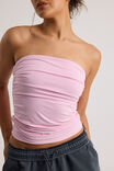 Leni Longline Gathered Bandeau, PINK LADY - alternate image 4