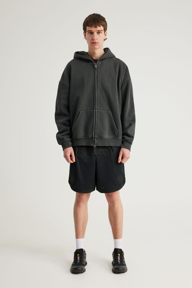 Nfl Basketball Short, LCN NFL PURE BLACK / GOTHIC STEALTH RAIDERS