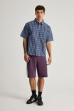 Half Half Panelled Boardshort, DEEP GRAPE/TRIPLE TIME - alternate image 2