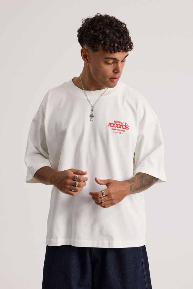 Half Half Boxy Cropped Graphic Tshirt, HH CLOUD/HALF HALF SUPPLY STORE