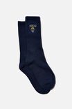 Retro Ribbed Socks, WASHED NAVY/OHIO - alternate image 1
