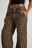 Lexi Baggy Cargo Jean, LEOPARD PRINT - alternate image 6