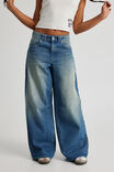 Mega Baggy Jean, BLASTED BLUE - alternate image 2