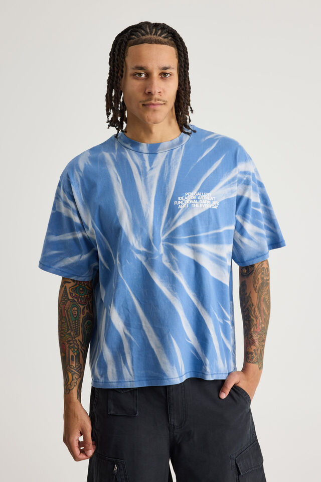 Open Gallery Box Fit Tshirt, OG MALLORCA BLUE SUNBLEACHED/FUNCTIONAL