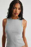 High Neck Tank, GREY MARLE - alternate image 4