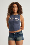 Panelled Zip Through Tank, ORION BLUE/ROMA - alternate image 4