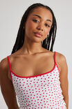 Printed Jersey Cami, WHITE/RED HEARTS - alternate image 4