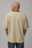 Box Fit Textured T Shirt, BEIGE STRIPE - alternate image 3