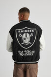 Nfl Varsity Jacket, LCN NFL BLACK STONE/RAIDERS NEW PREP - alternate image 1