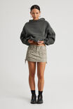 Elastic Waist Cargo Skirt, PEBBLE SNAKESKIN - alternate image 2