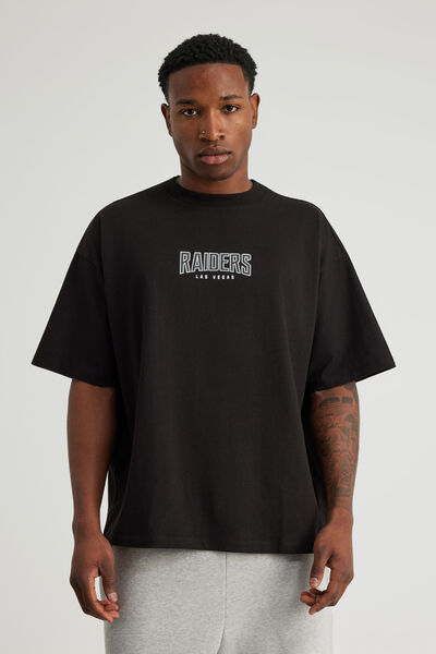Box Fit Nfl Tshirt, LCN NFL BLACK/RAIDERS BOLD CLASSIC