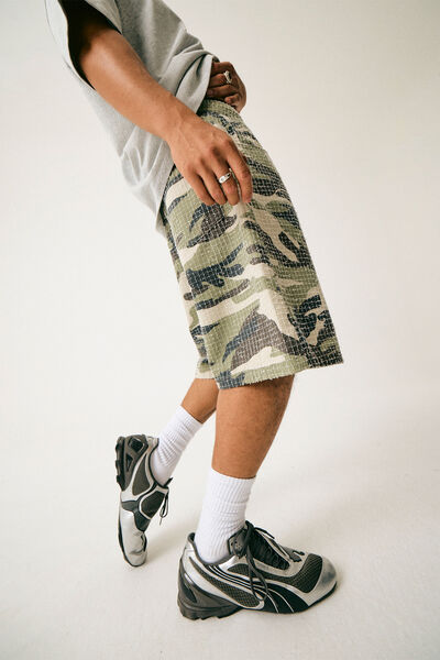 Notion Baggy Denim Short, TEXTURED CAMO