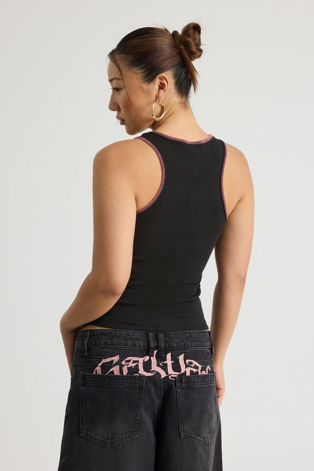 Notion X Smolbrat Graphic Tank, WASHED BLACK/SMOLBRAT SPIKEY VINES